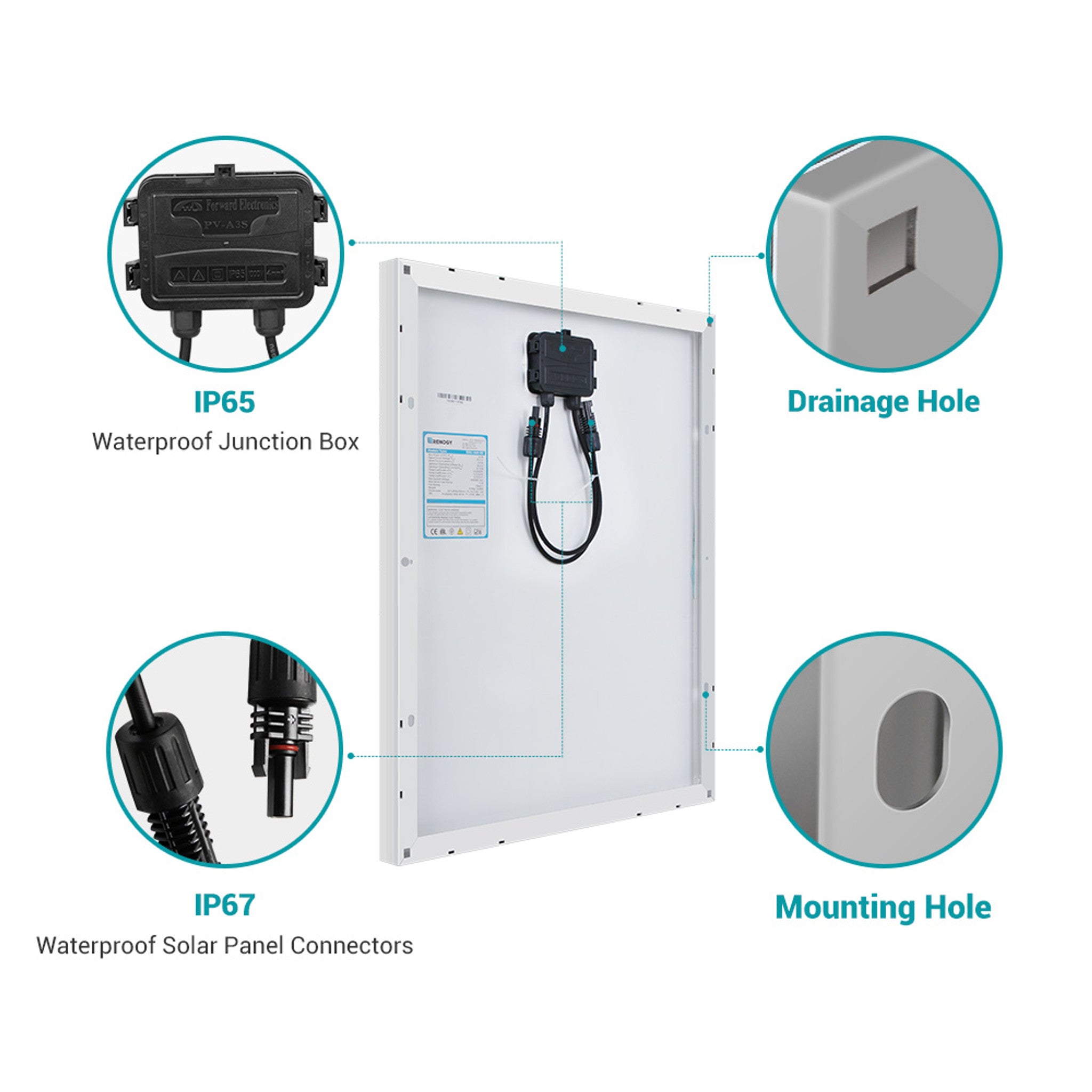 Renogy 50 Watt 12 Volt Monocrystalline Solar Panel