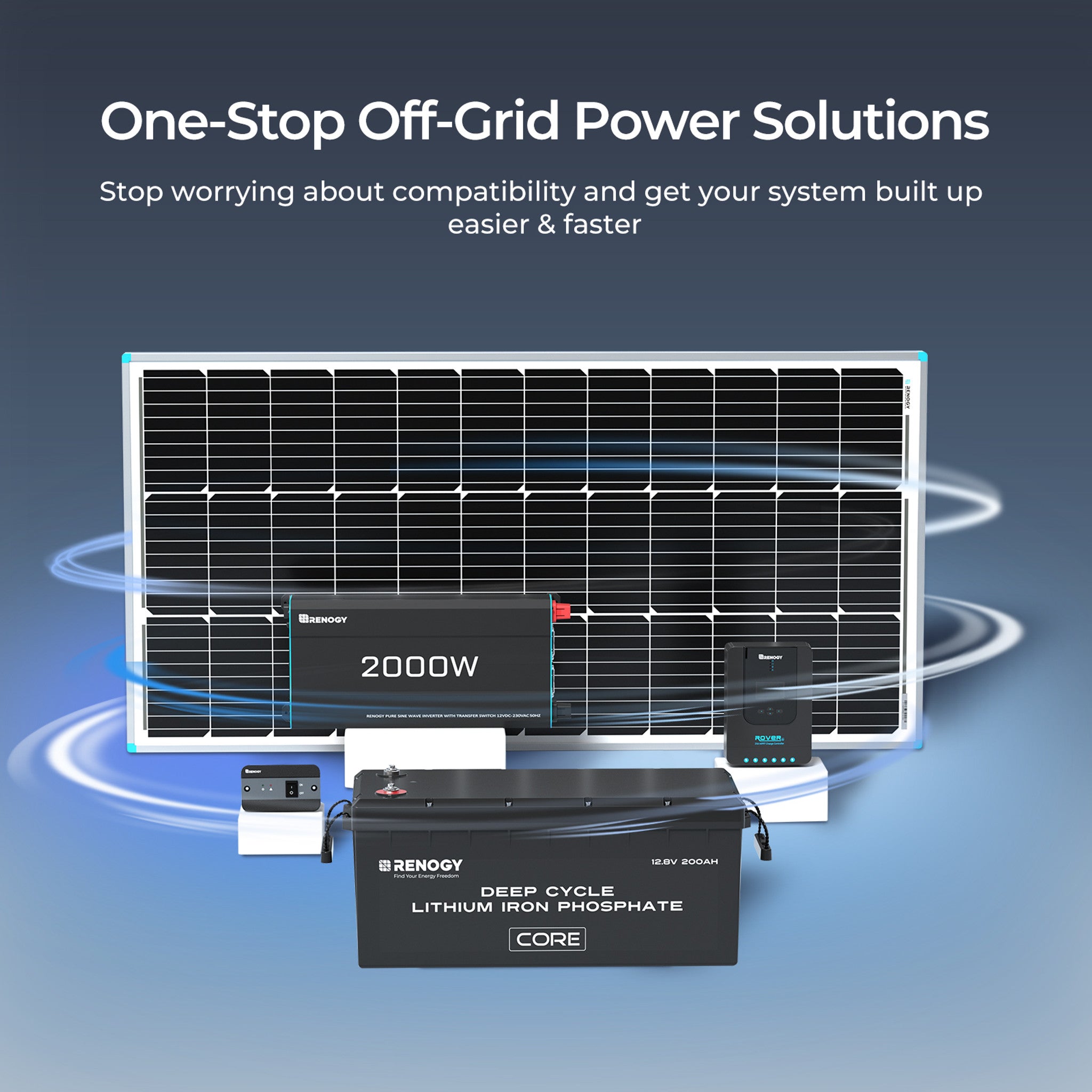 Renogy 200Ah LiFePO4 battery for off-grid applications