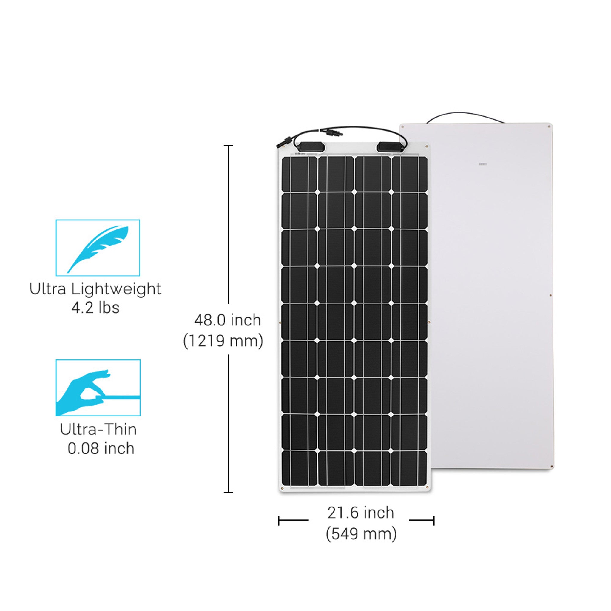 Renogy 100 Watt 12 Volt Flexible Monocrystalline Solar Panel