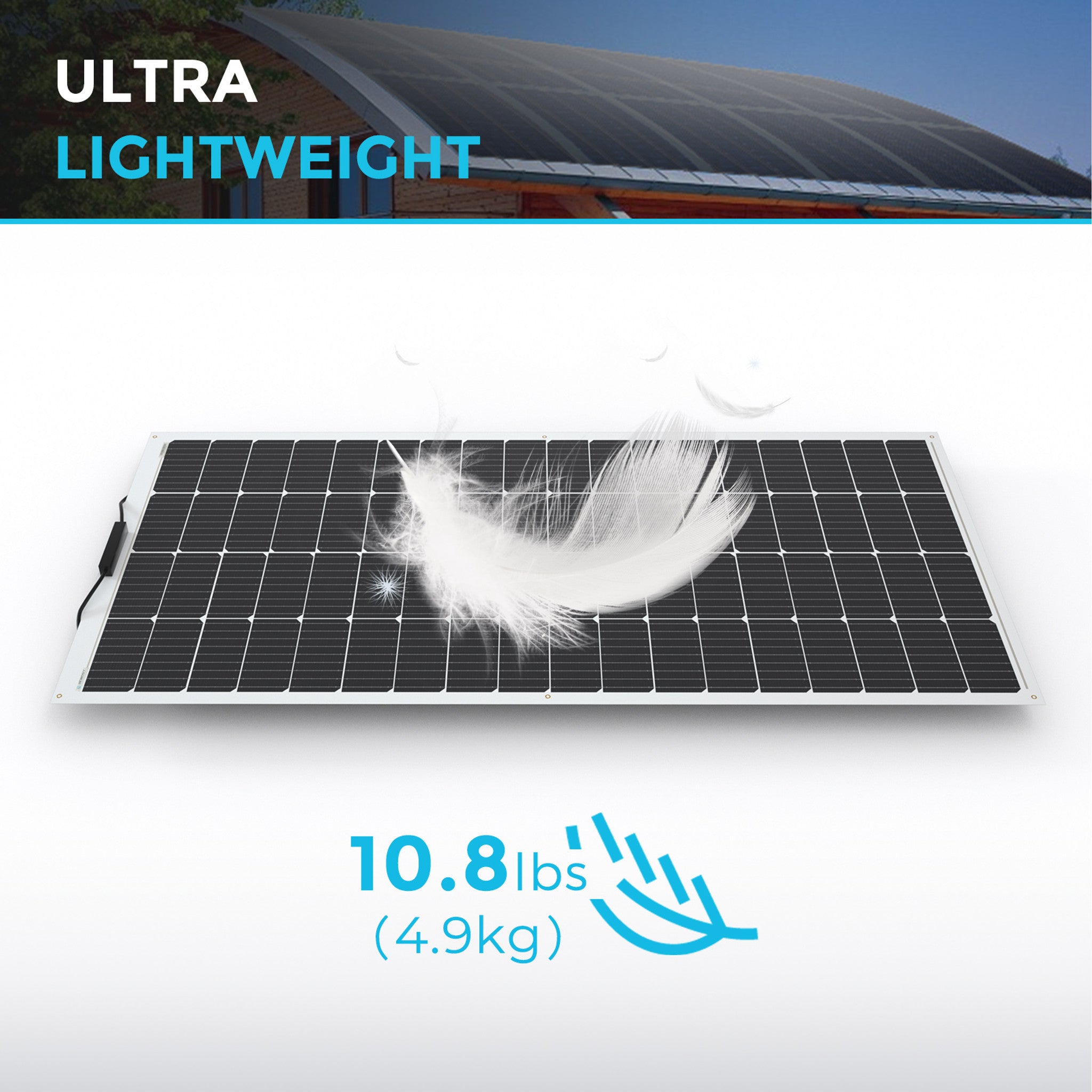 Renogy 200 Watt 12 Volt Flexible and Lightweight Monocrystalline Solar Panel