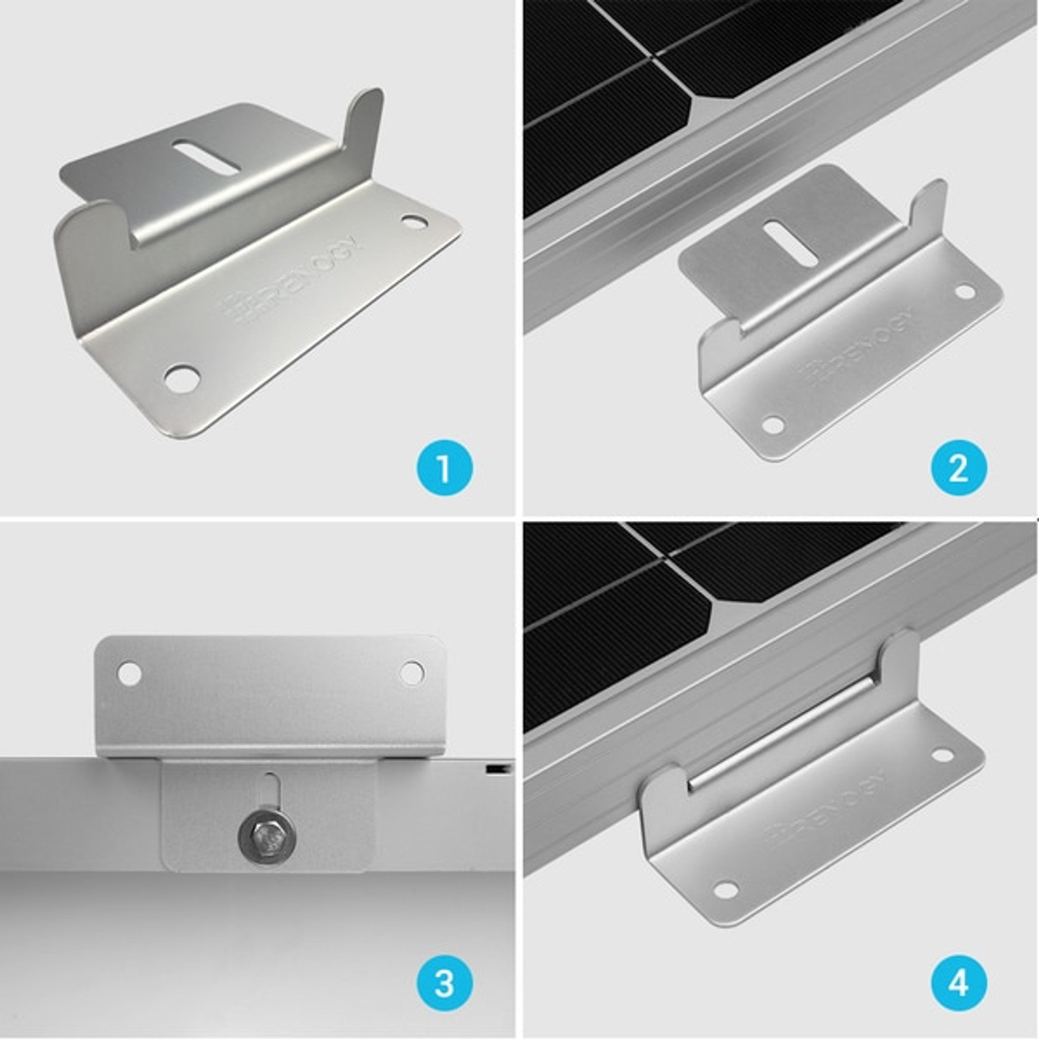 Renogy Solar Panel Mounting Z Bracket - Set of 4