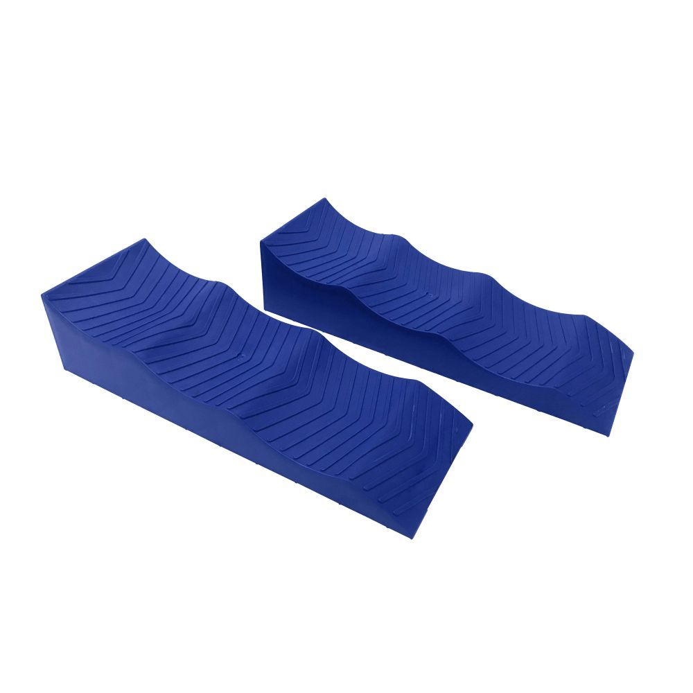 BLUE 3 Stage Caravan Rv Levelling Ramps (Pair) With Carry Bag