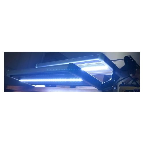 DOUBLE MANUAL CARAVAN 12V BLUE LED BOLT ON LIGHT STEP