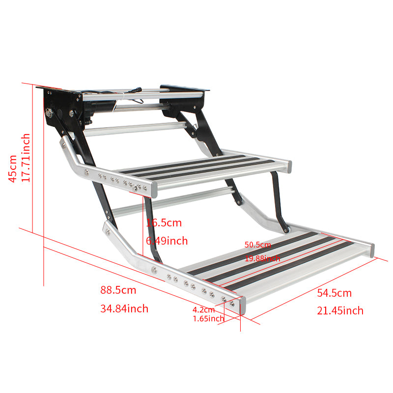 Double 12v Electric Caravan Step With LED Light