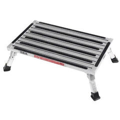 Extra Large Platform Single Folding Step With Adjustable Height Legs