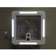 12V SHOWER ROOF VENT WITH LED LIGHTS & WHITE LID