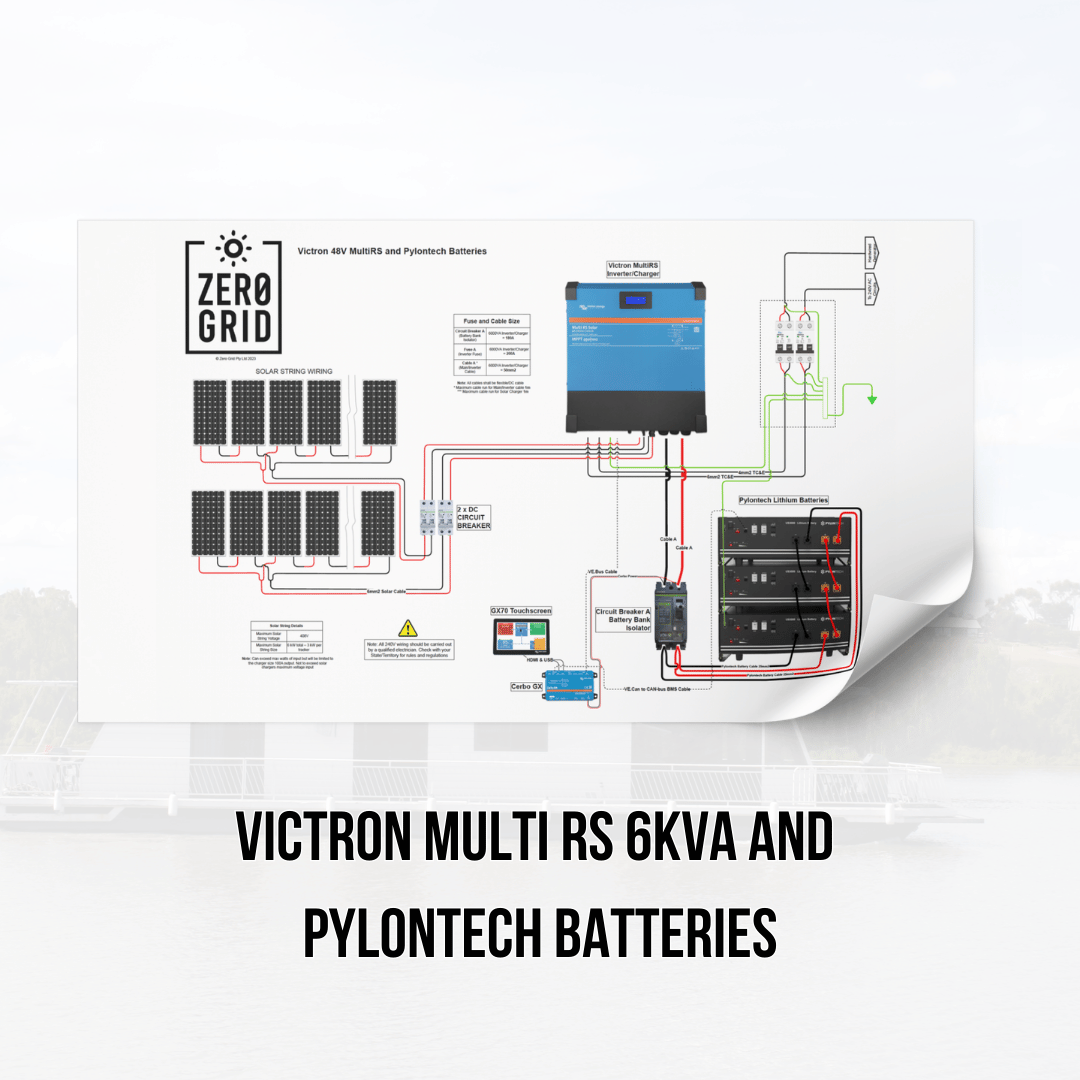 48V Victron Multi RS 6kva Inverter Charger with Pylontech Batteries