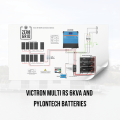 48V Victron Multi RS 6kva Inverter Charger with Pylontech Batteries