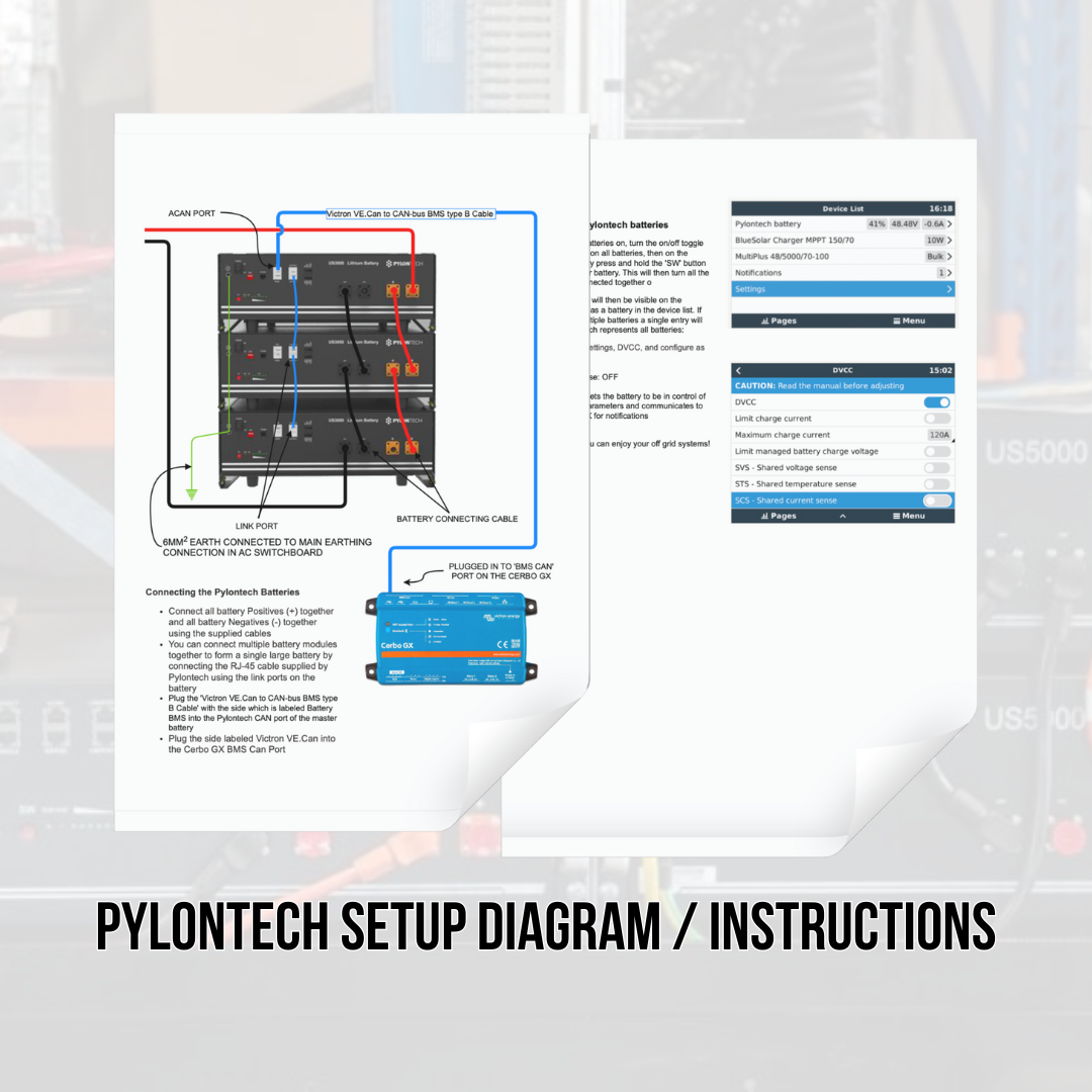 Pylontech Setup Diagram / Instructions