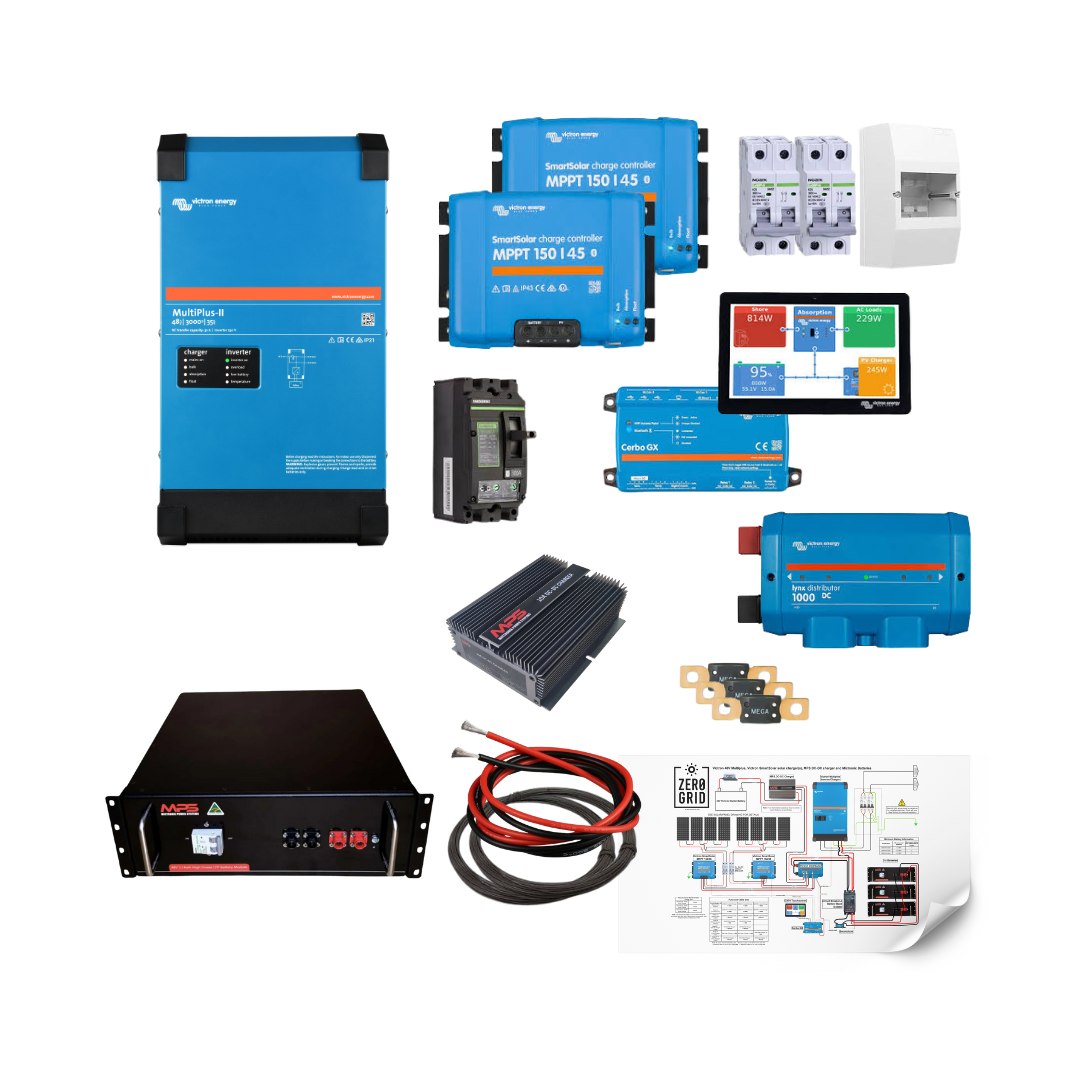 Essential Bus Off-Grid Kit with Victron MultiPlus II and MPS lithium battery