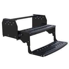 Double Black Steel Caravan Step With Steel Tread