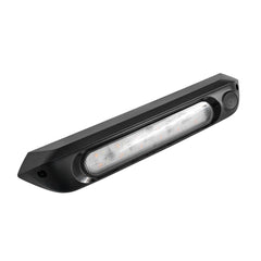 BLACK 287mm 12V LED AWNING LIGHT WITH WHITE LIGHTS AND SWITCH IP67