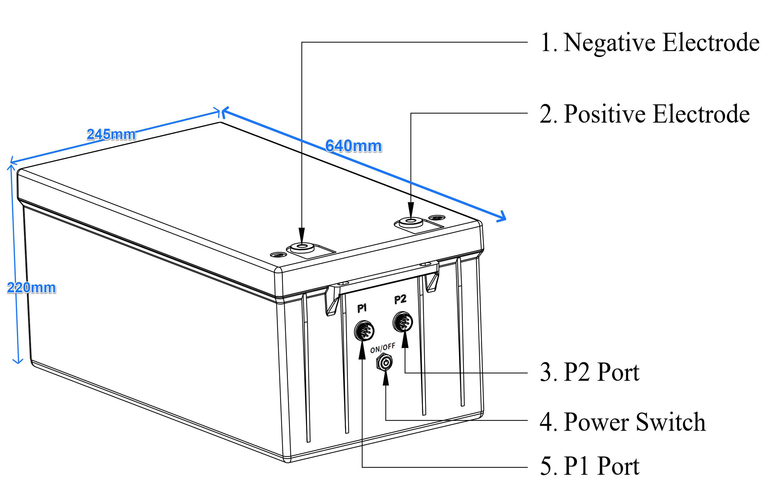  BluEdge 24V 200Ah / 100A Continuous Discharge LiFePO4 Battery Marine – with Bluetooth + RS485 + CAN bus