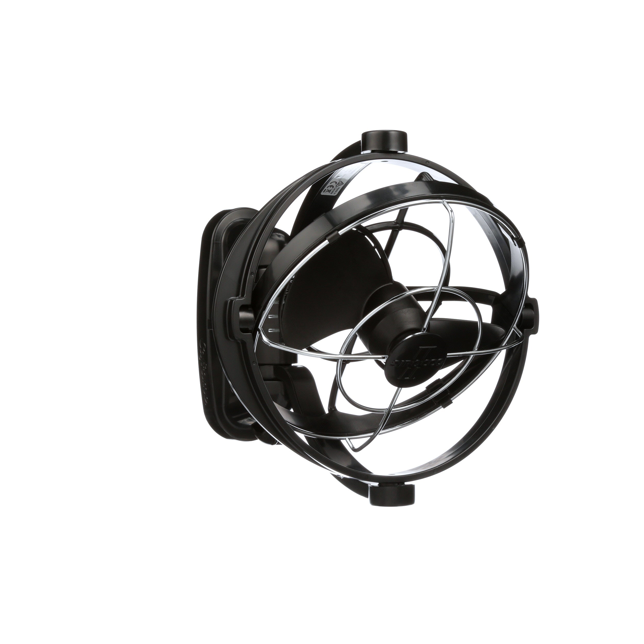 Sirocco II 12/24V Caravan RV Fan (Black)