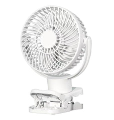 White USB Portable Camping Fan With LED Light And Remote Control