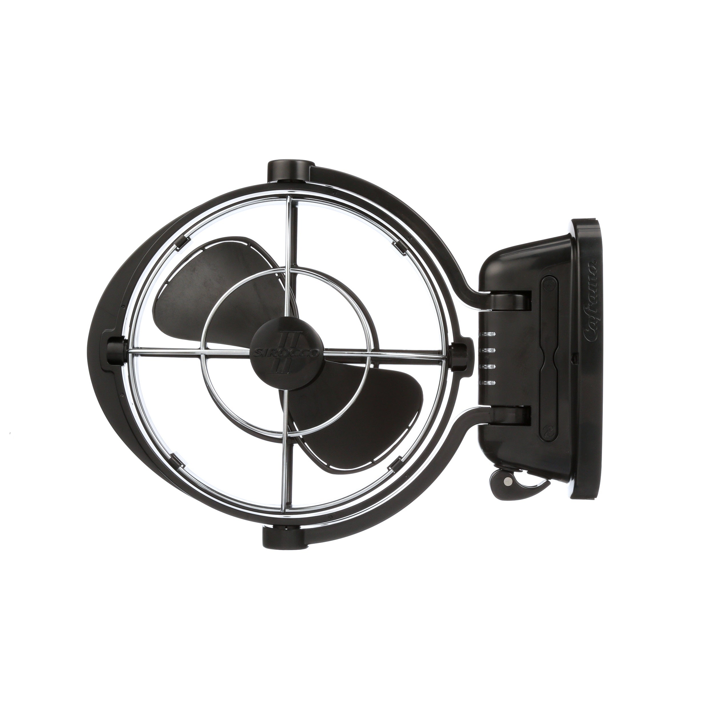 Sirocco II 12/24V Caravan RV Fan (Black)