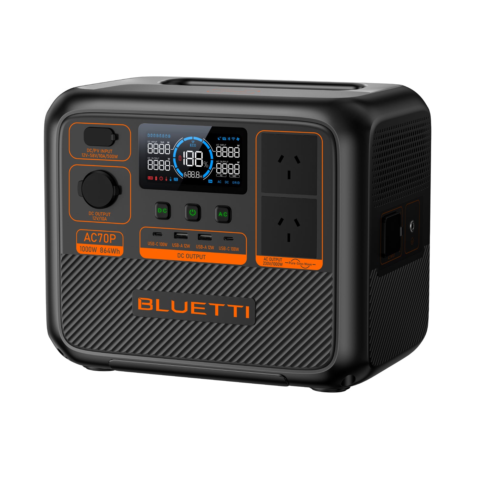 Bluetti AC70P Portable Power Station 864Wh