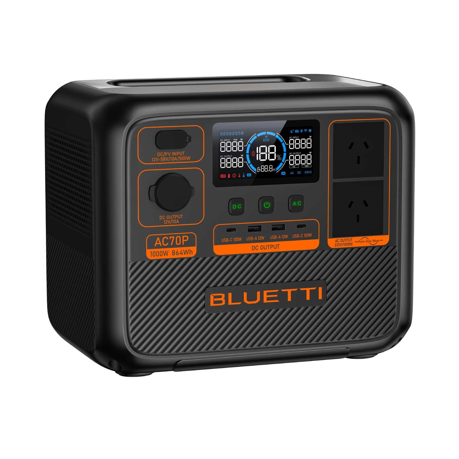 Bluetti AC70P Portable Power Station 864Wh