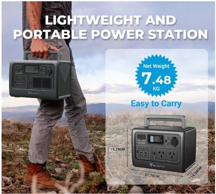 Bluetti EB55 Grey Portable Power Station 537Wh