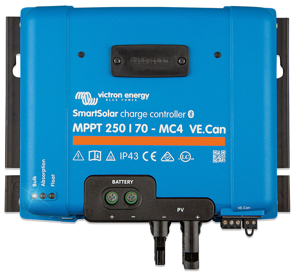 Victron SmartSolar MPPT 250/70 VE.Can Charge Controller front view
