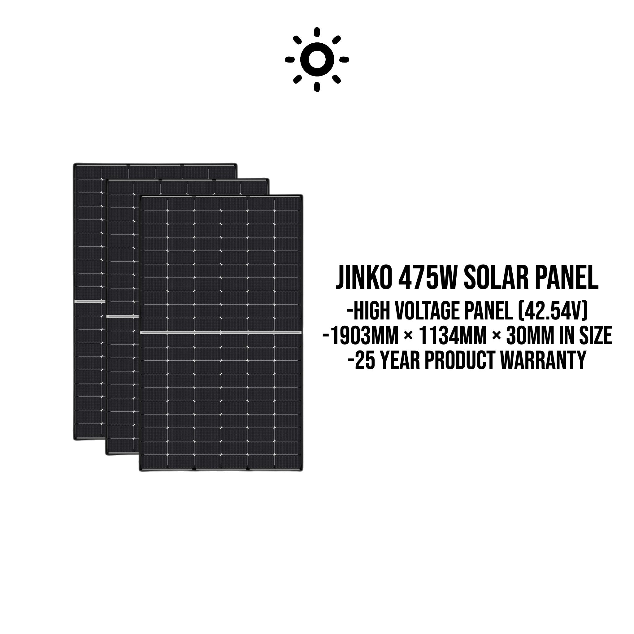 Jinko 475W Tiger Neo Black Solar Panel