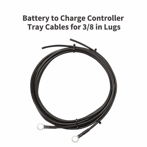 Solar Controller Accessories | Renogy | Battery to Charge Controller Cables for 3/8 in Lugs - 2m