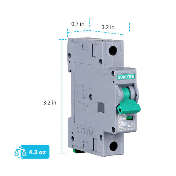 Circuit Protection | Renogy | 10A/16A/32A/50A/63A 1P DC Miniature Circuit Breaker