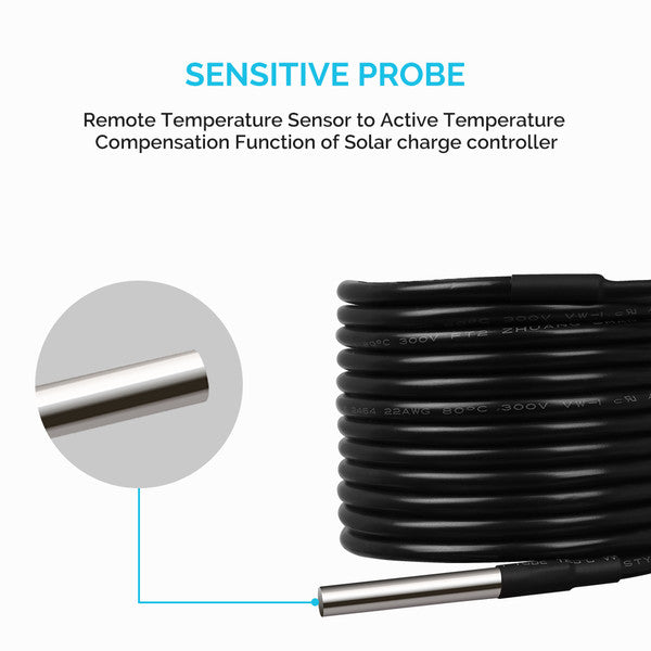 Solar Controller Accessories | Renogy | Temperature Sensor for Voyager Charge Controllers