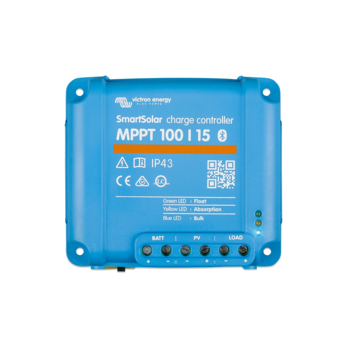 Victron SmartSolar MPPT 100/15 Charge Controller front view
