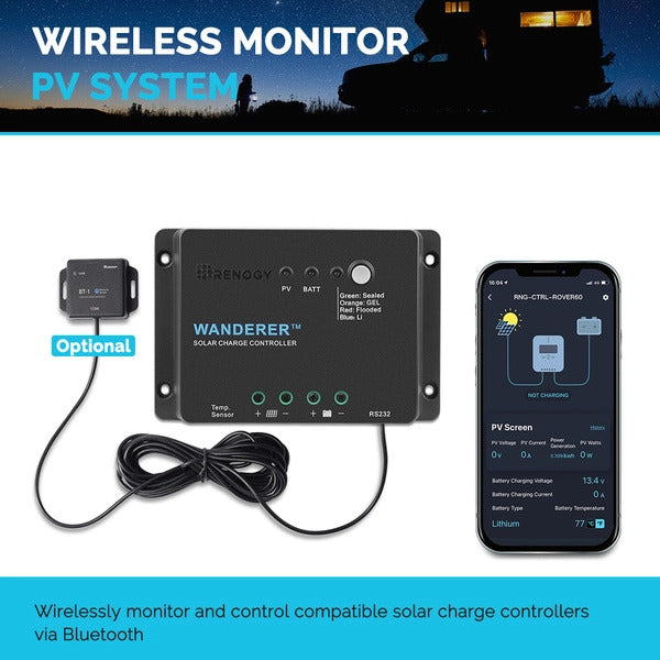 Solar Controller | Renogy | Wanderer Li 30A PWM Solar Charge Controller