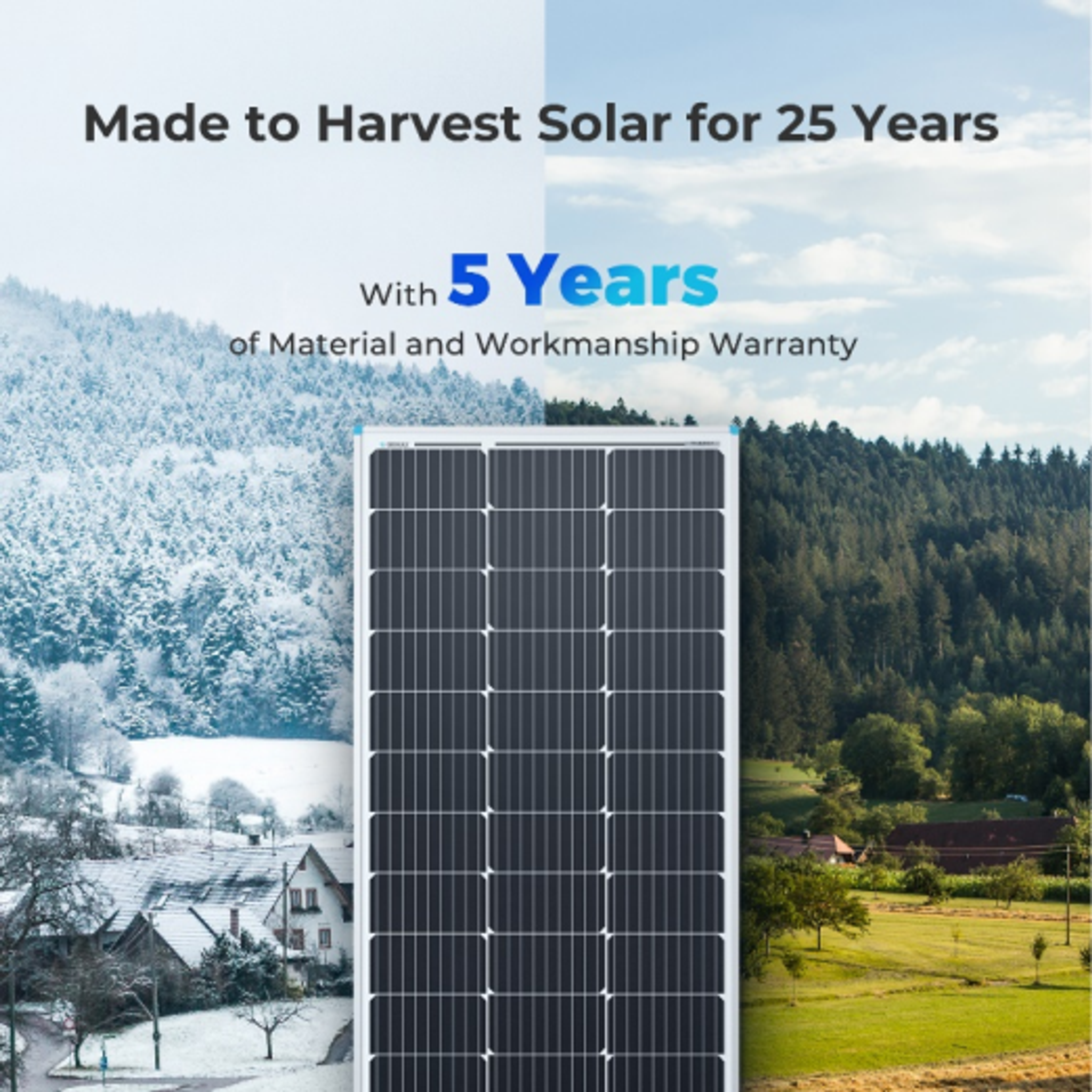 Renogy 100 Watt 12 Volt Monocrystalline Solar Panel (Compact Design)