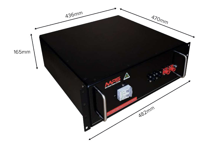 Lithium Battery | Mictronix | MPS Lithium Battery Module (48V, 5.1kWh)