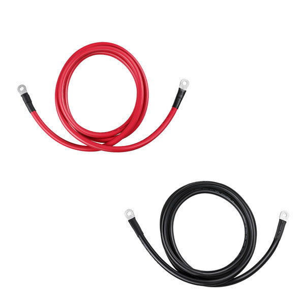 Battery Accessories | Renogy | 8Ft 1AWG (50mm2) Inverter Cables for 3/8In Lugs