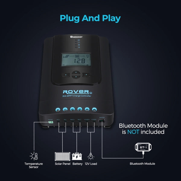 Solar Controller | Renogy | Rover Li 20 Amp MPPT Solar Charge Controller